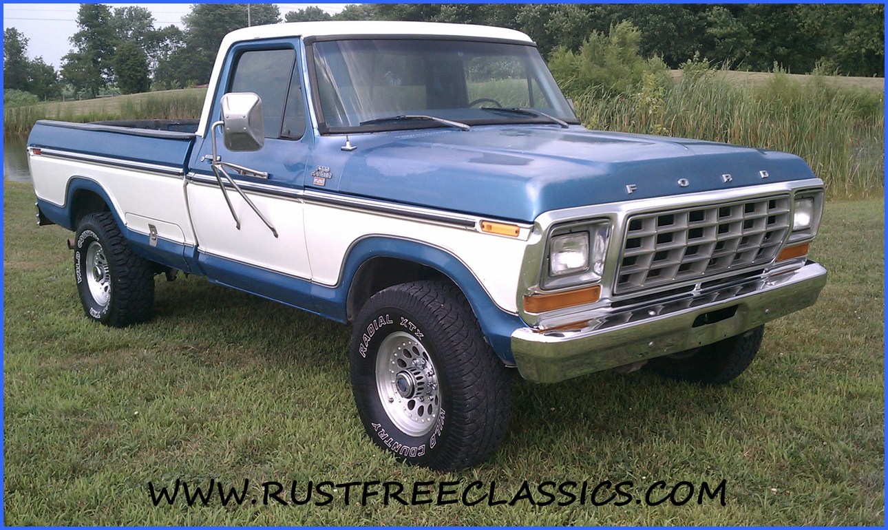 1979 79 F350 1 ton Regular Cab 4x4 Dana 60 Blue White